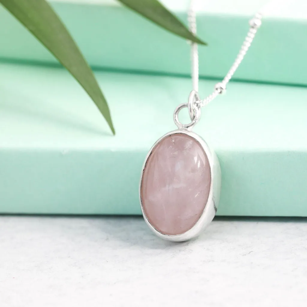 Rose Quartz Gemstone Necklace