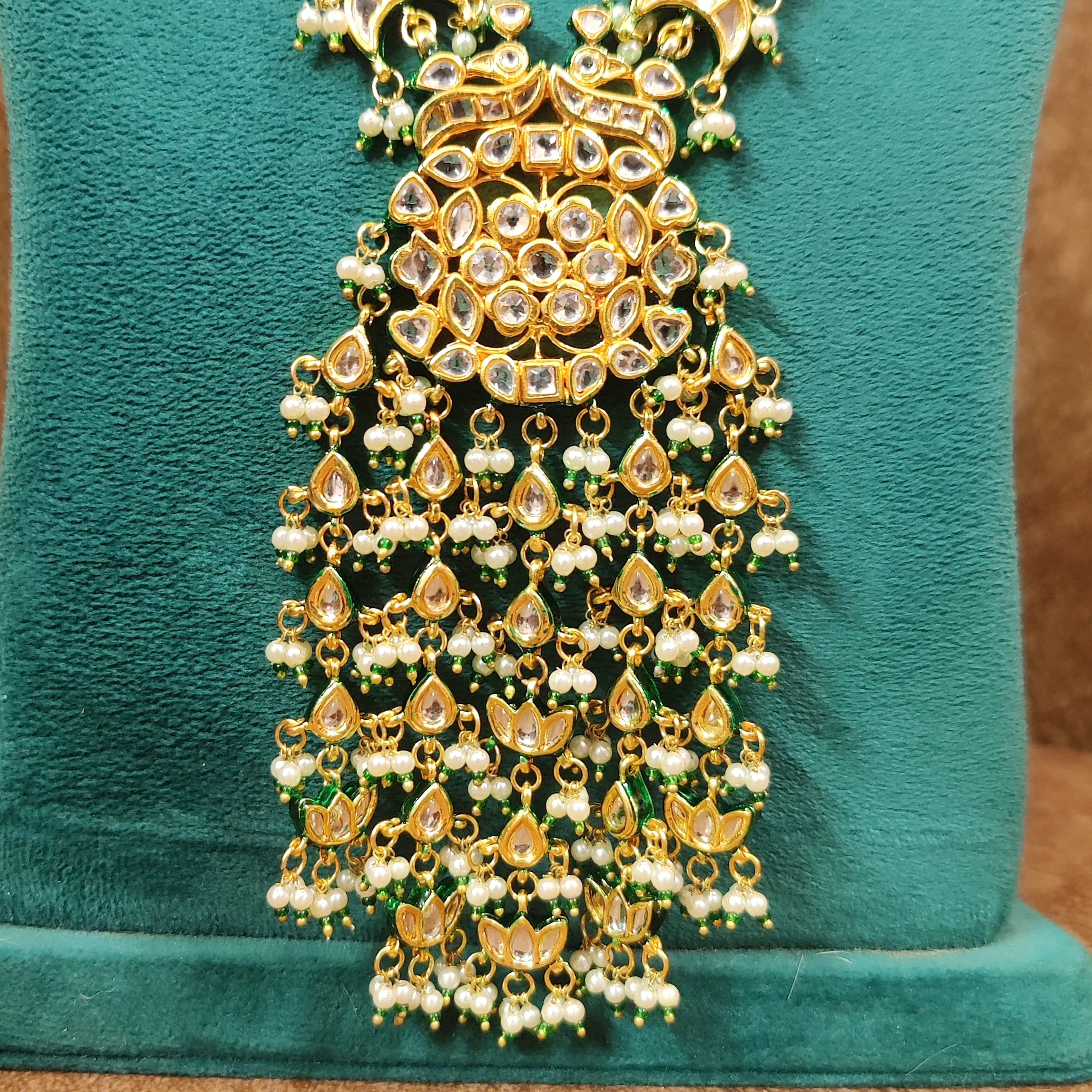 ROYAL KUNDAN POLKI MEENAKARI TASSLE NECKLACE SET