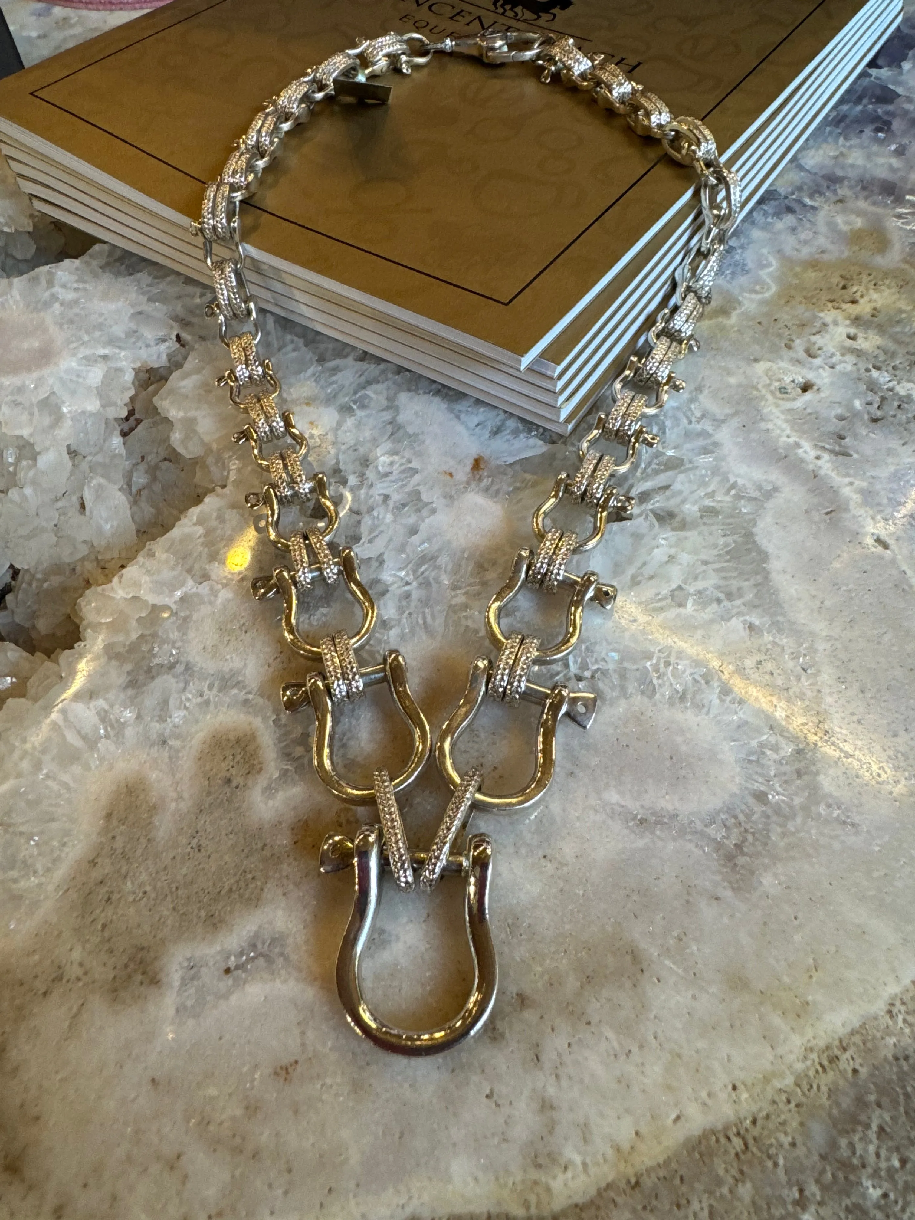 Sale- Graduated Shackle Infinity Necklace