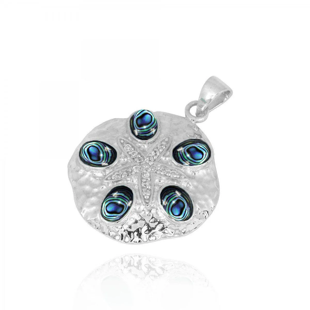 Sand Dollar Abalone Shell Pendant Necklace