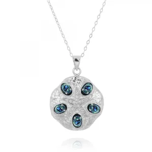 Sand Dollar Abalone Shell Pendant Necklace