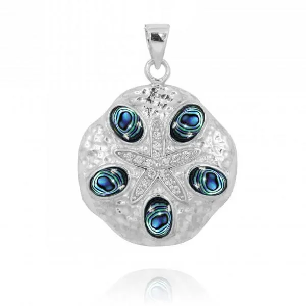 Sand Dollar Abalone Shell Pendant Necklace