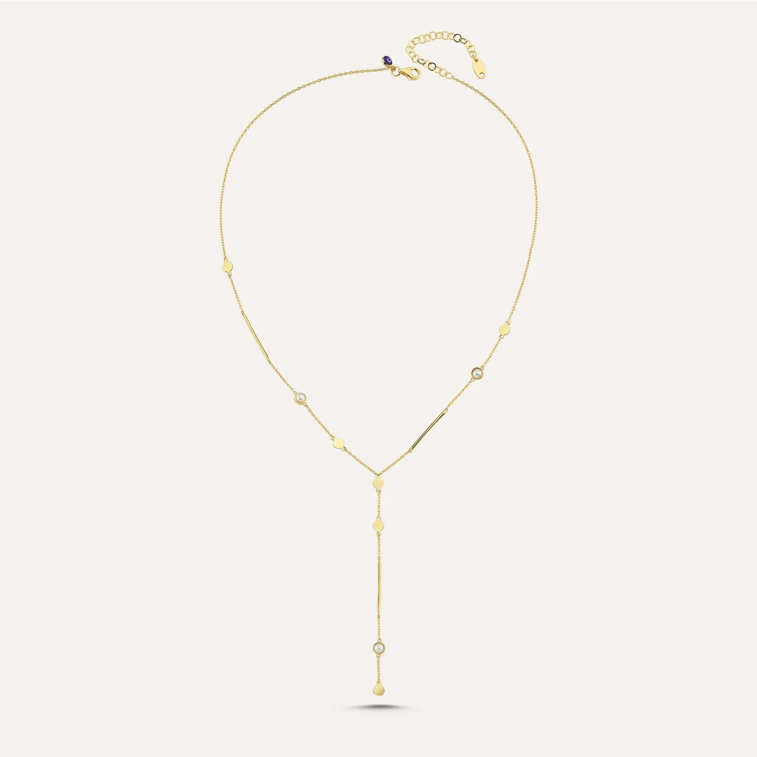 Short Pearl Layering Lariette Necklace
