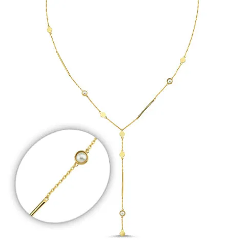 Short Pearl Layering Lariette Necklace