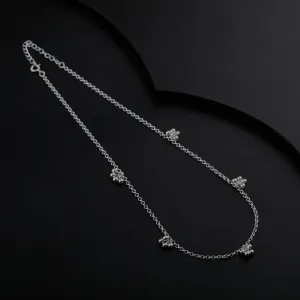 Silver Pearl Bunch Necklace