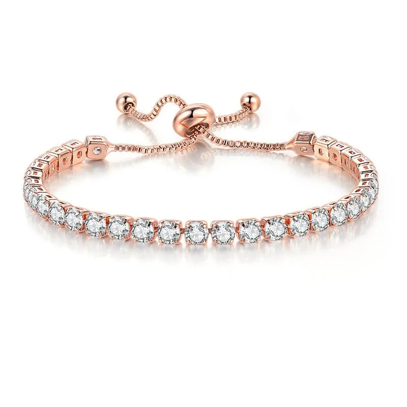Sparkling Colorful Zircon Bejeweled Tennis Bracelets