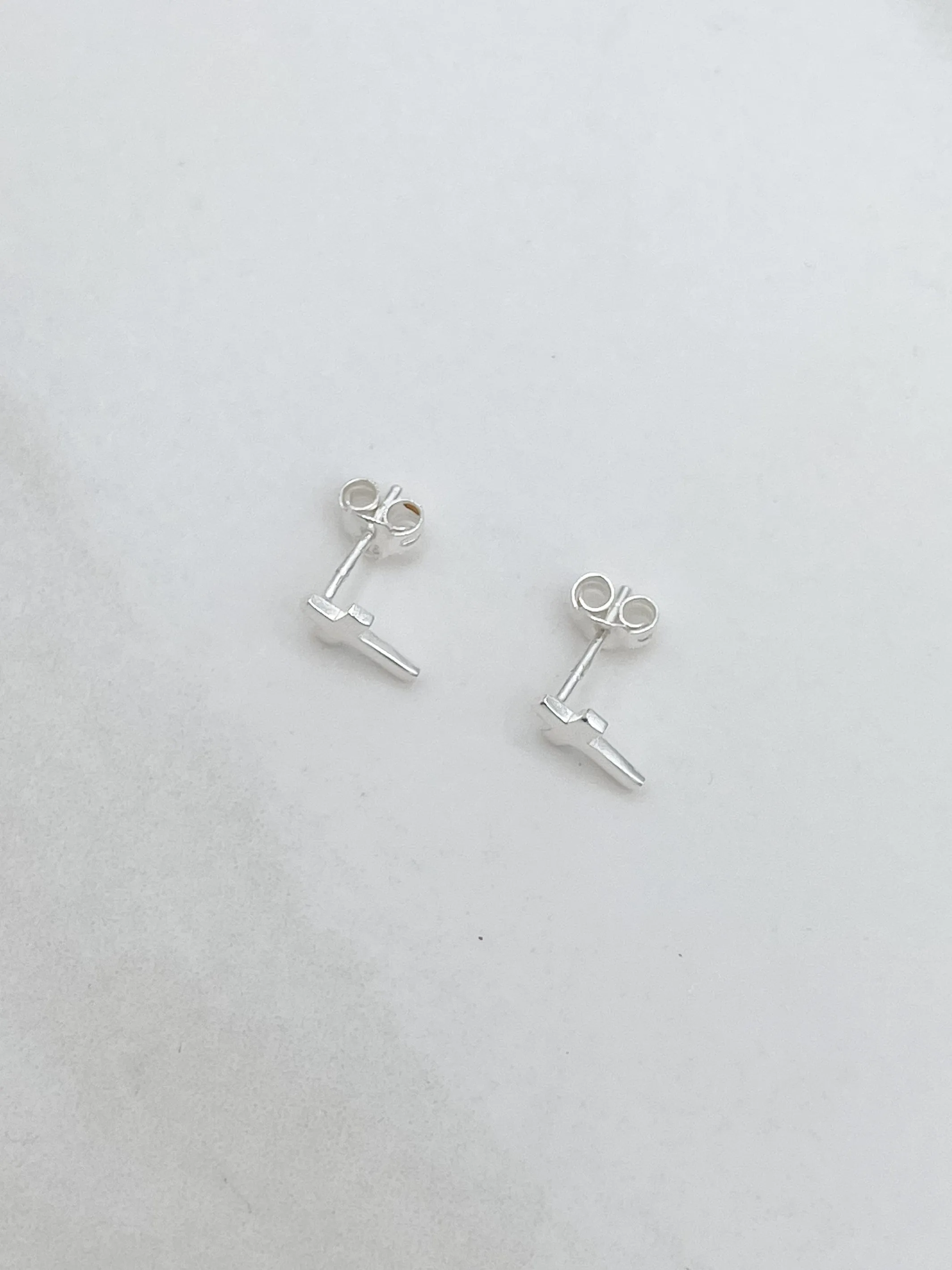 Sterling Silver Cross Stud Earrings