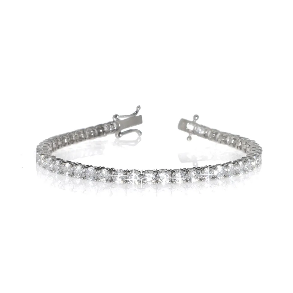 Sterling Silver Prong Set CZ Tennis Bracelet