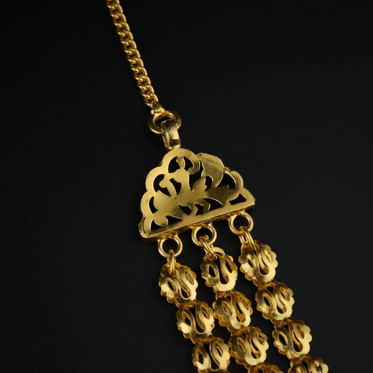 Three Layered Pohe Haar: Gold Plated