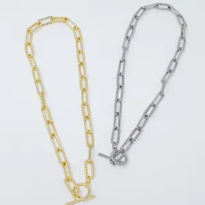 Toggle Chain Gold-Plated Link Necklace