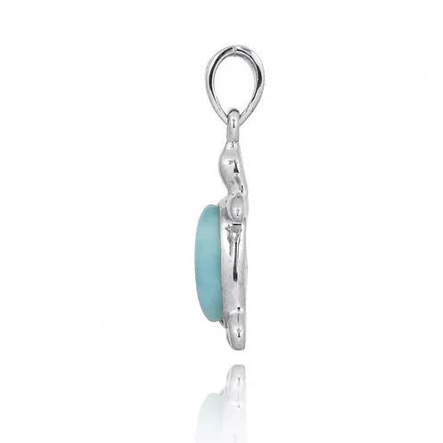Turtle Necklace with Larimar - Miami