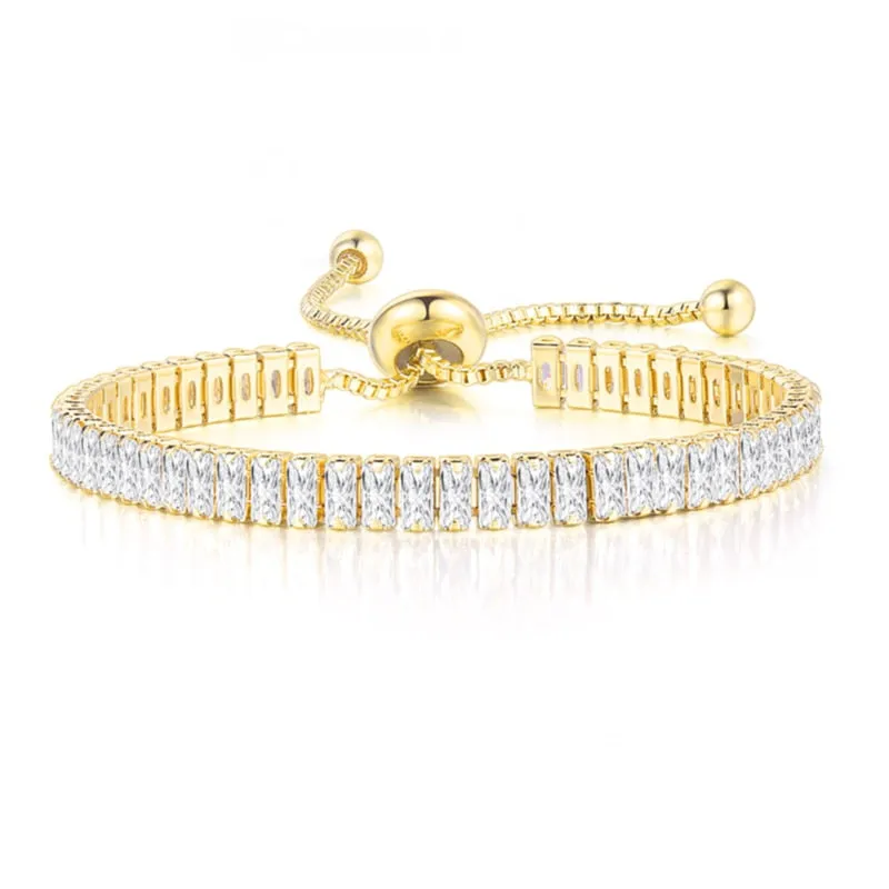 Unique Black Crystal Bangle Rose Gold Color Adjustable Bracelets