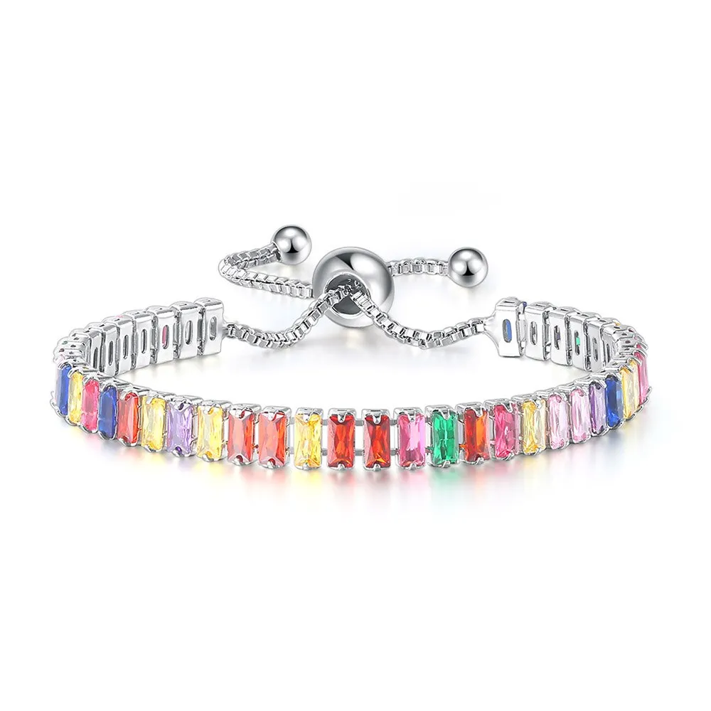 Unique Black Crystal Bangle Rose Gold Color Adjustable Bracelets