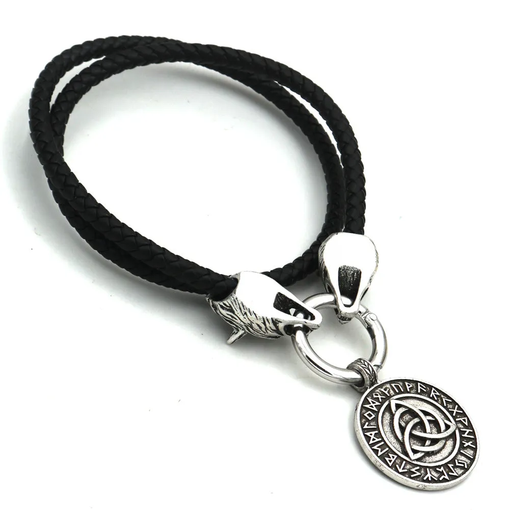 Viking Rune Necklace with Celtic Knot Detail - Norse Legacy Collection