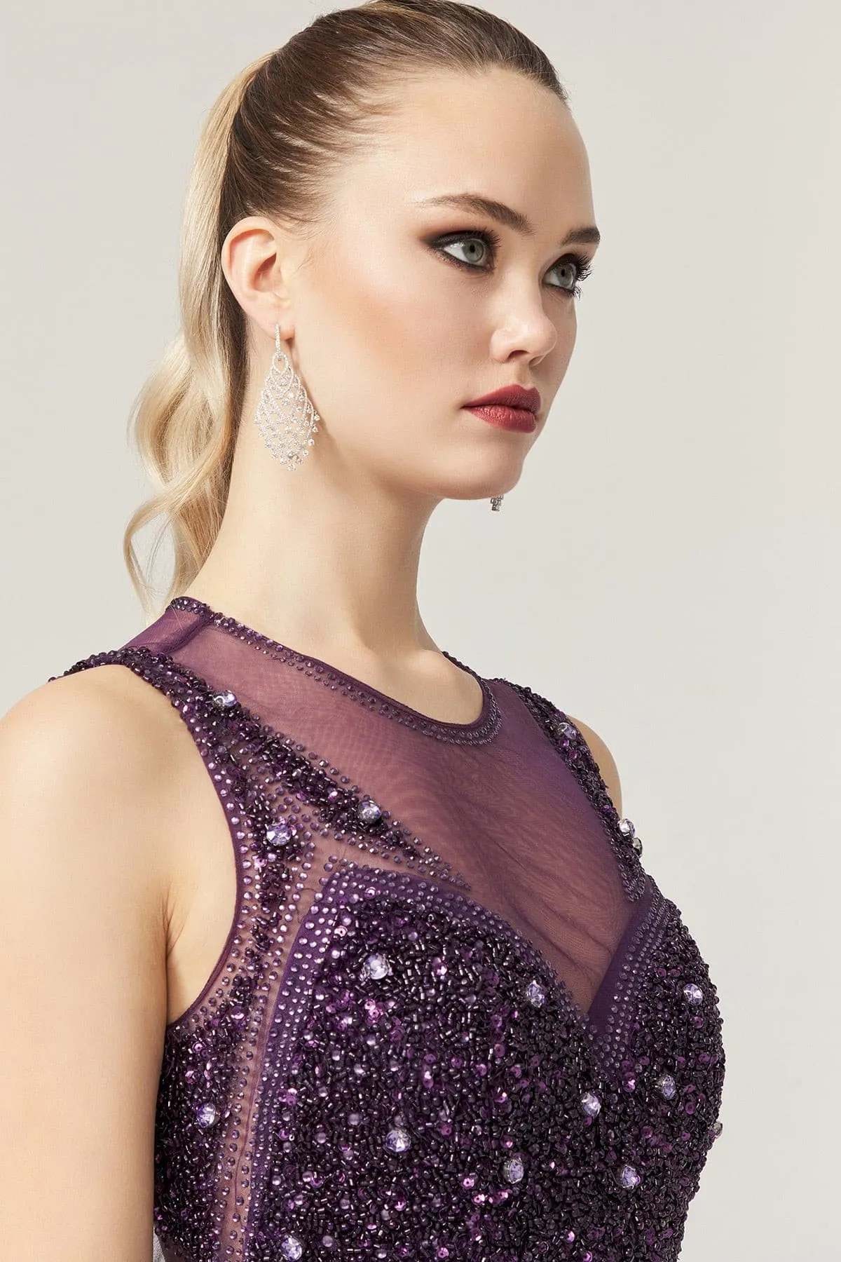 Violet Handmade Beaded Gown