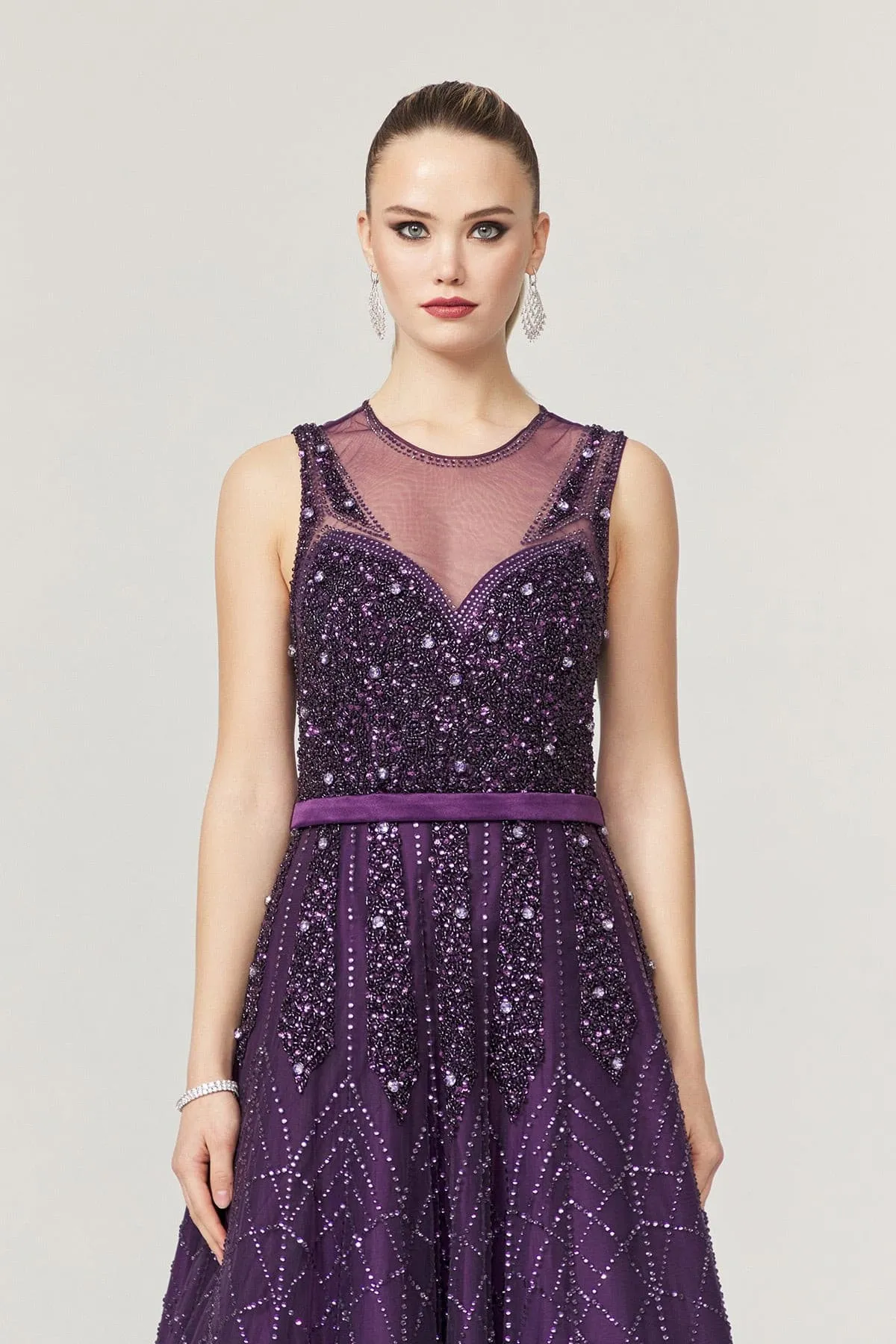 Violet Handmade Beaded Gown