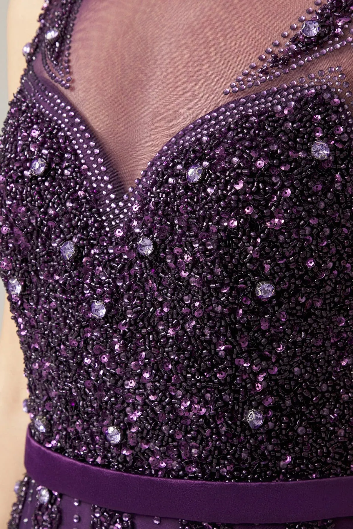 Violet Handmade Beaded Gown