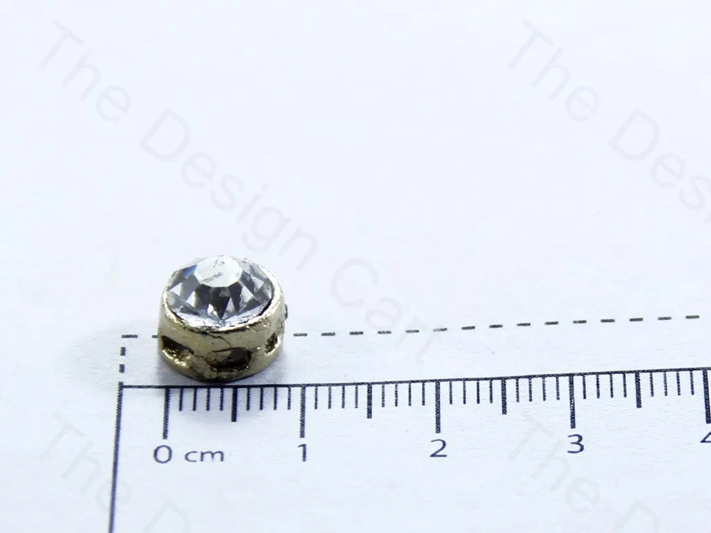 White Circular Golden Kundan Stones